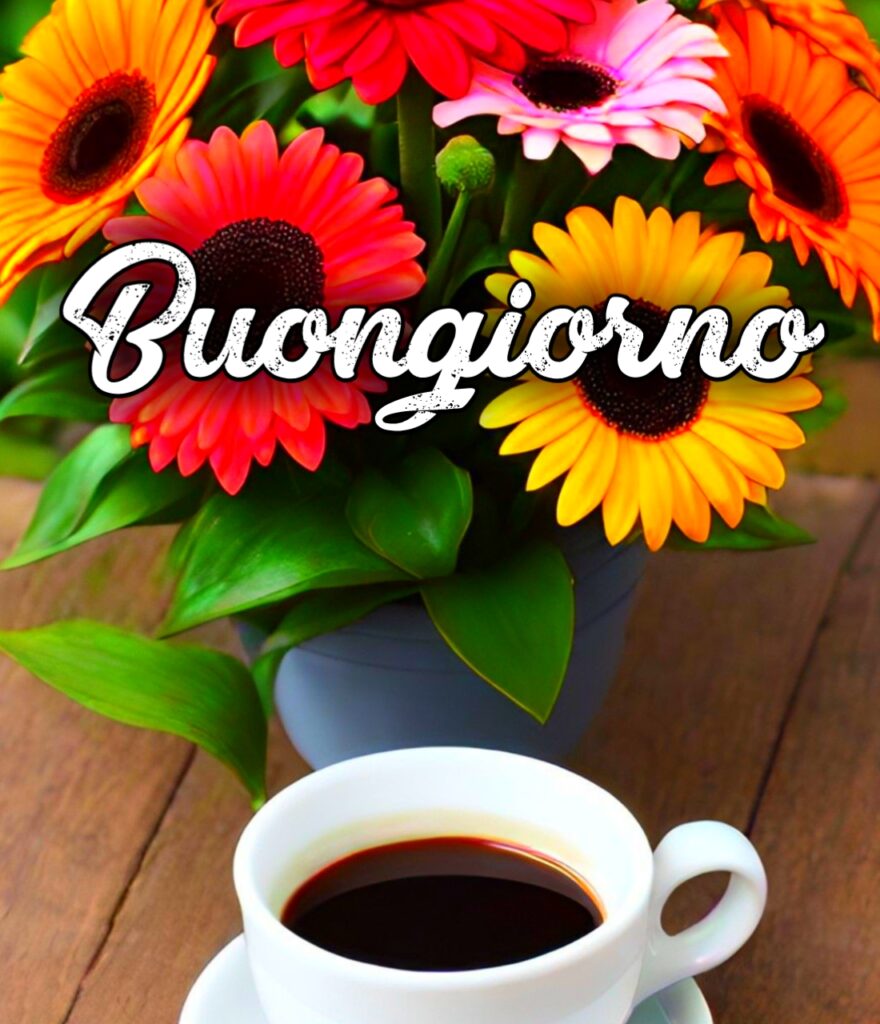 Buongiorno Con Caffè E Fiori