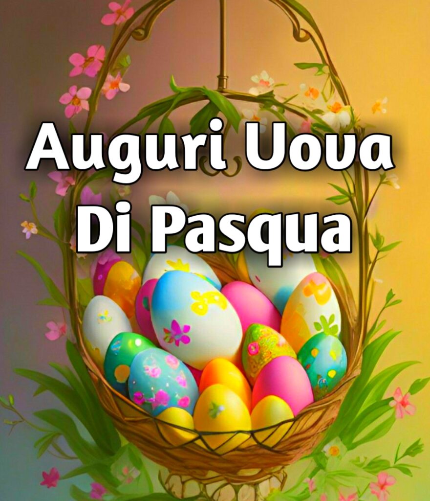 Auguri Di Buona Pasqua Con Uovo Cioccolata Grande