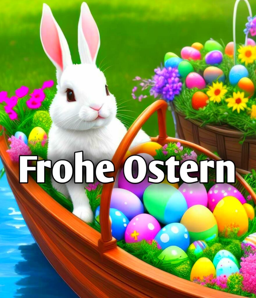 Frohe Ostern Schriftzug