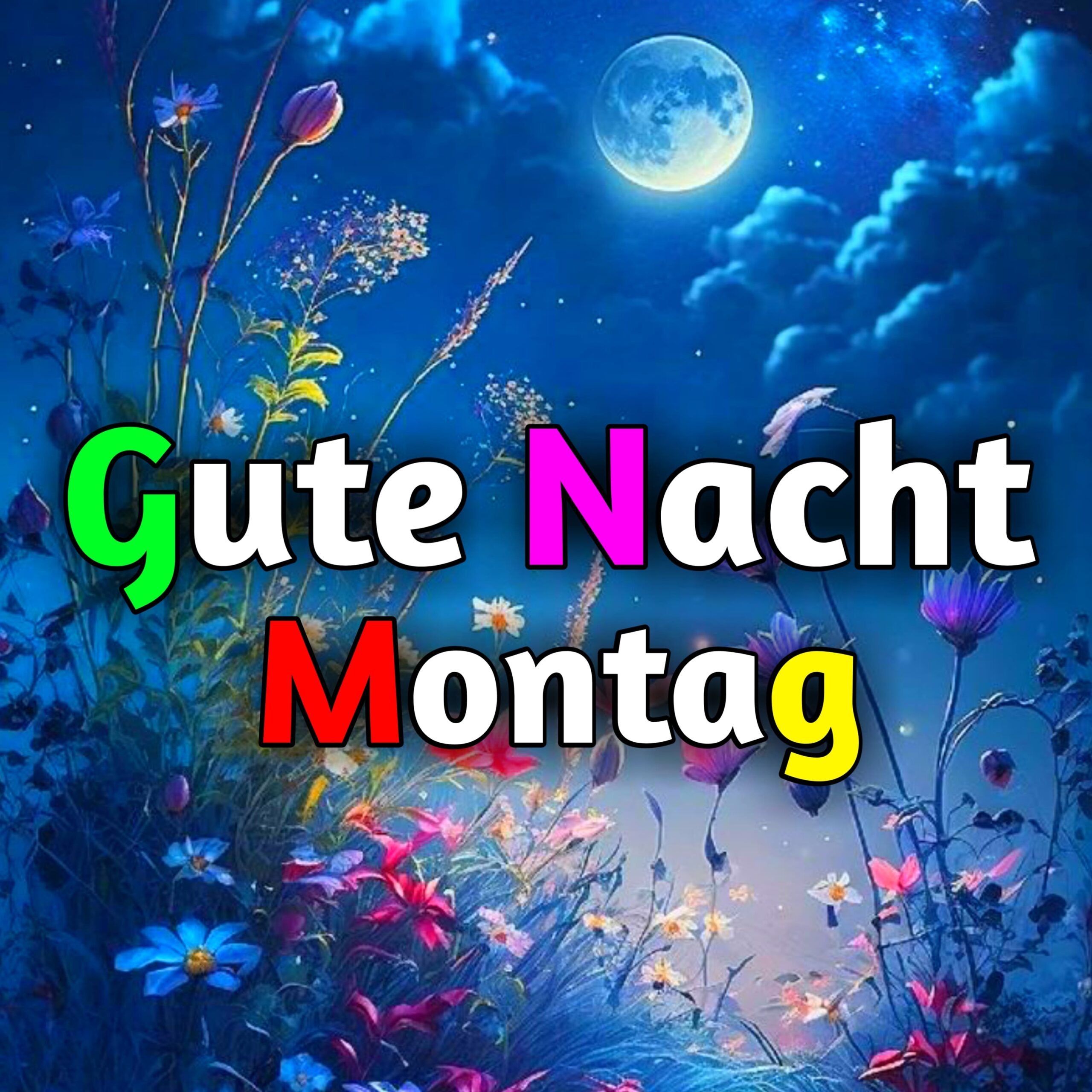 Read more about the article Gute Nacht Montag Bilder, GIF, Fotos Kostenloser Herunterladen 2025