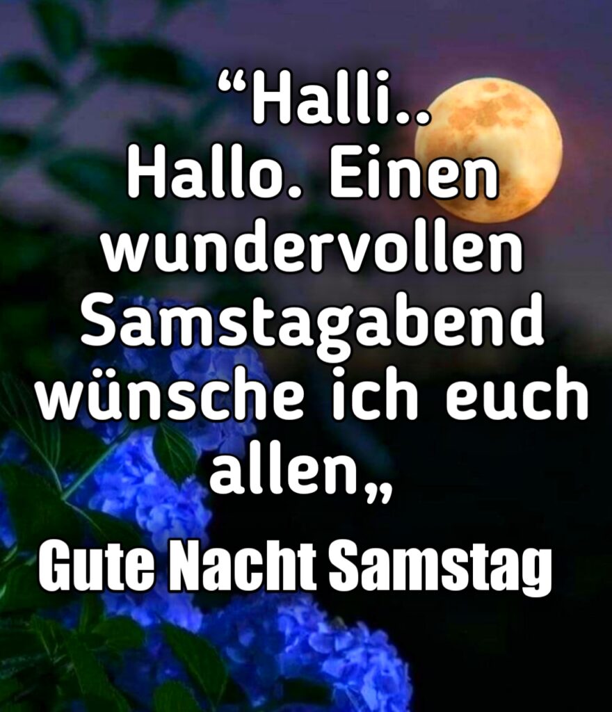 Gute Nacht Bilder Samstag