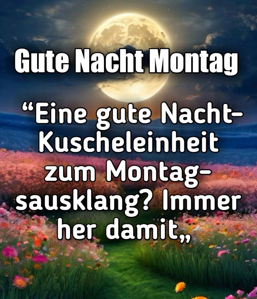 Gute Nacht Kommt Gut In Den Montag